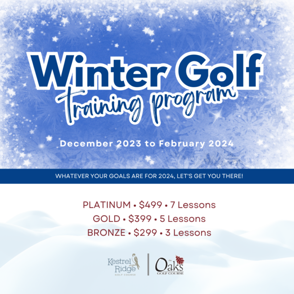 Winter Golf Training Program winter scene background